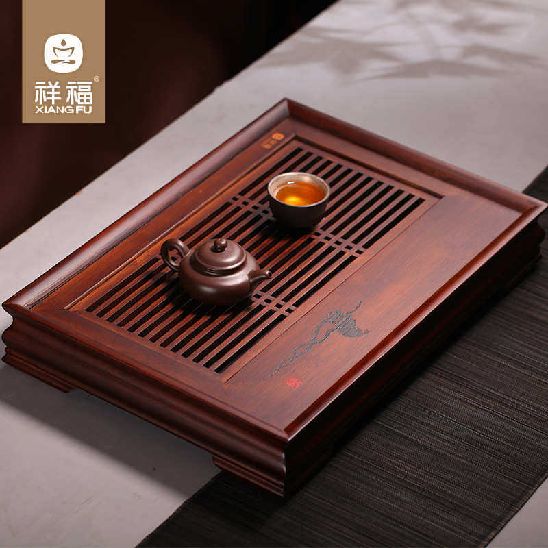 新款竹制茶盘家用沥水茶台 简约储水茶海干泡盘托盘 蓄水排水批发,淘宝优惠券,粉丝福利购,淘宝优惠卷