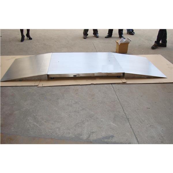 钢超低带斜坡SCS不锈子磅秤1-10吨防水防腐电加子地磅厚面板电平 - 图1