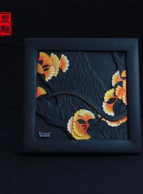 高档金乌雕炭年客厅办公饰室摆件装品工华艺品创意礼物