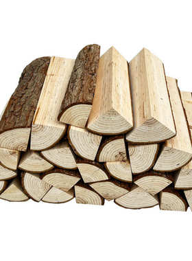 户外木柴原木壁炉取暖木头背景墙客厅装饰饭店民宿木材摆件玄关柴