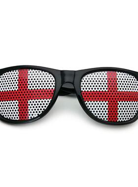 现货2022卡塔尔世界杯英格兰国旗贴纸太阳镜小孔墨镜UV400