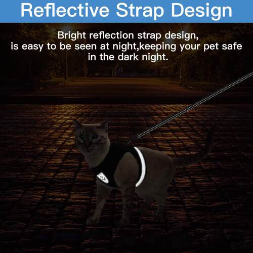 Breathable Cat Harness And Leash Escape Proof Pet Clothes Ki - 图2