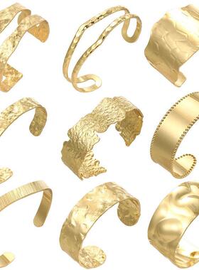 Gold Color Geometric Bracelet for Women Men Designer Adjusta