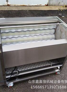 生菜油菜气泡清洗机 大型食堂专用洗菜设备 水果蔬菜毛刷清洗机
