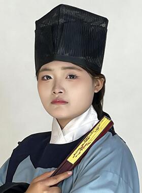 东坡巾宋制澜衫书生巾帽成人宋朝汉服四方平顶巾王阳明帽子儿童夏