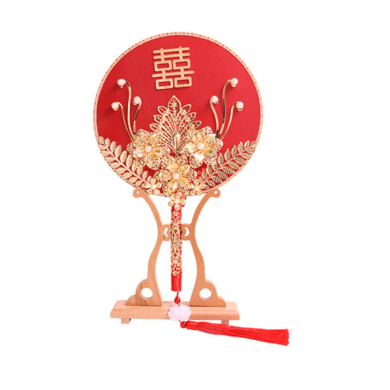 团扇结婚新娘喜扇成品秀禾团扇双面成古风新娘手捧花diy出嫁婚扇,淘宝优惠券,粉丝福利购,淘宝优惠卷