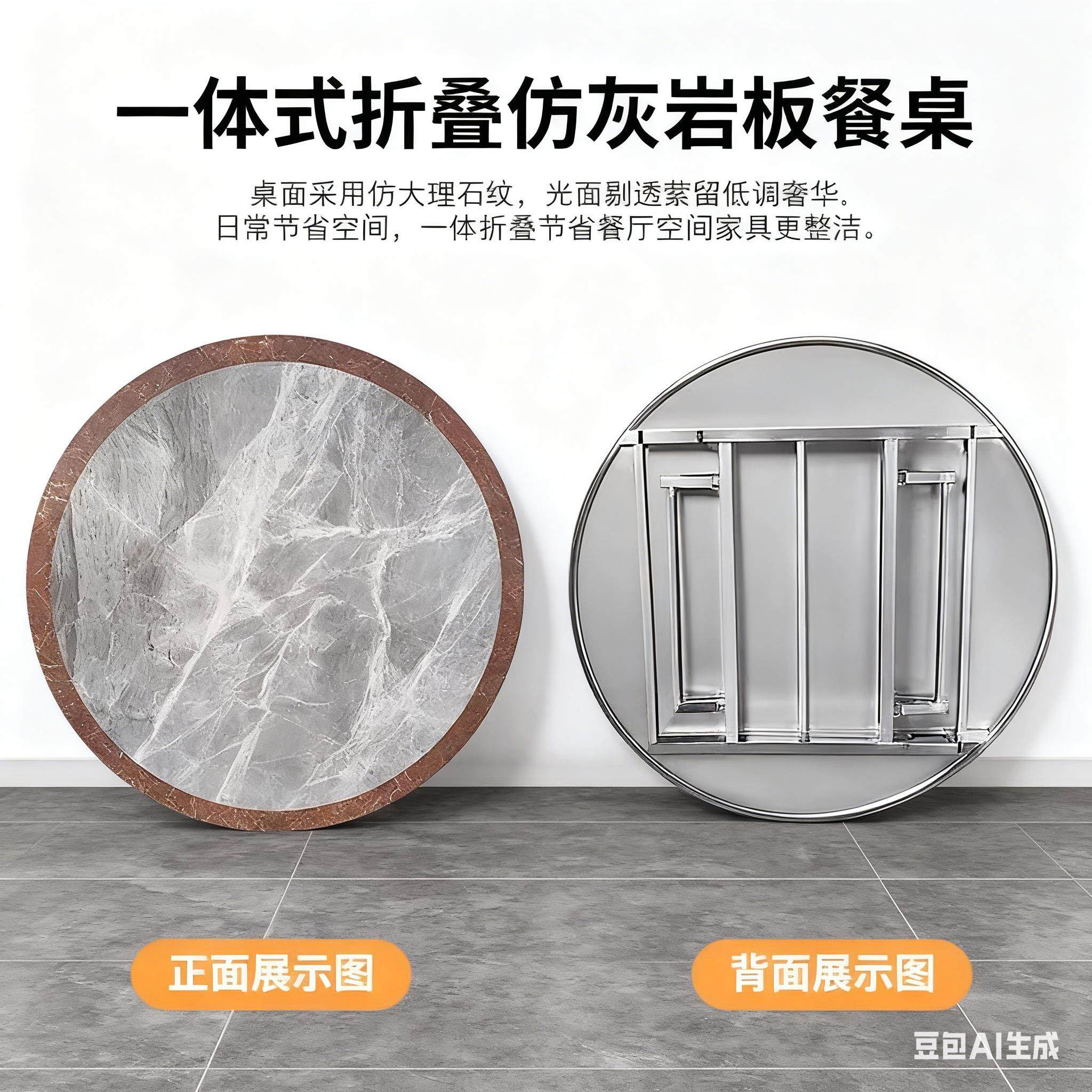 304特厚全不锈钢转盘可折叠大圆桌子户外家用商用饭桌餐桌饭店台,淘宝优惠券,粉丝福利购,淘宝优惠卷