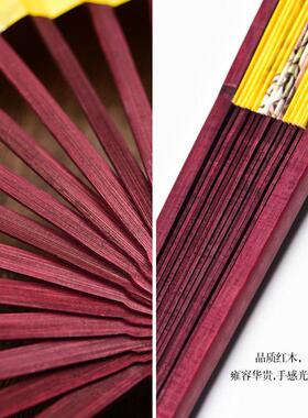 扇子绢丝布折扇天师五雷扇子夏季五雷扇用品