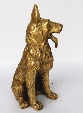 黄铜动物雕塑十二生肖铜狗 金属工艺品居家装饰铜器摆件