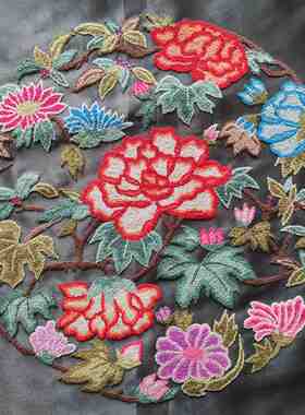 京绣老绣片手工刺绣画芯牡丹葫芦祝寿礼品diy衣服包改造布多款入