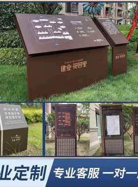 户外公园立牌房地产不锈钢导向牌精神堡垒标识牌制作广告牌