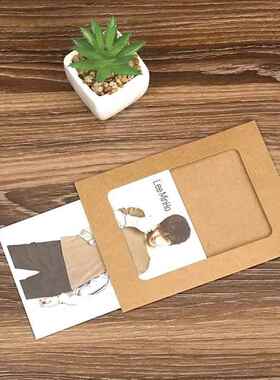 新款直销创意纸质相框照片墙背景文化5/6寸套装挂墙相片牛皮卡纸