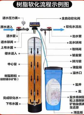 大型工业软化水设备过滤器除水垢钠镁离子锅炉用水全自动软水器