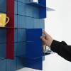 Less is more KUR!O storage rack wall colored perforated board designer home wall module storage rack