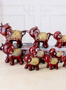 时尚家居装饰品摆件树脂大象电视柜摆件大号结婚礼物工艺品