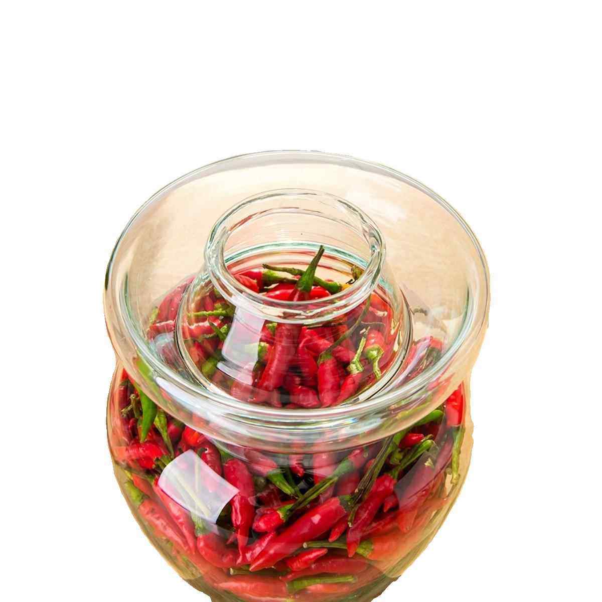 泡菜坛子家用玻璃四川泡菜罐腌菜罐专用泡菜缸透明腌制咸菜罐光面,淘宝优惠券,粉丝福利购,淘宝优惠卷