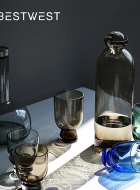 博西家居高档玻璃红酒杯醒酒器餐桌家居轻奢软装饰品组合套装