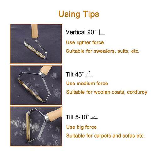 Portable Lint Remover Pet Hair Remover Brush Carpet Wool Coa - 图3