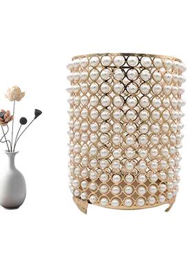 厂家网红北欧风创意家用客厅圆柱垃圾桶厨余仿珍珠置地垃圾桶