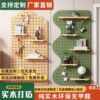 Solid wood hole board D-made storage rack entrance wall wall hanging board entry partition storage wall display shelf