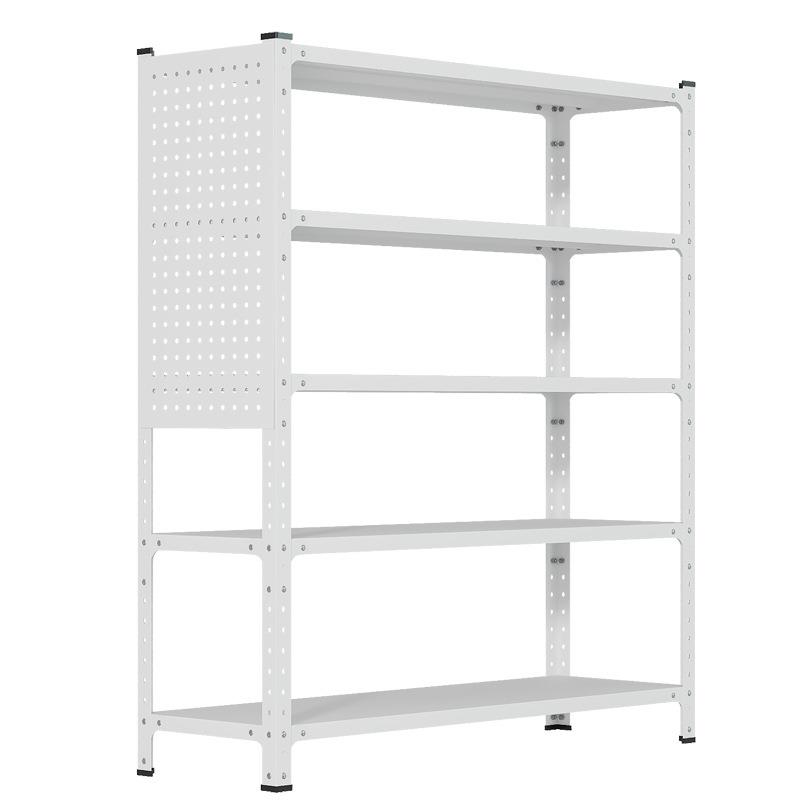 Screw type angle steel hole plate shelf household storage rack floor-standing multi-functional multi-layer storage room balcony iron shelf