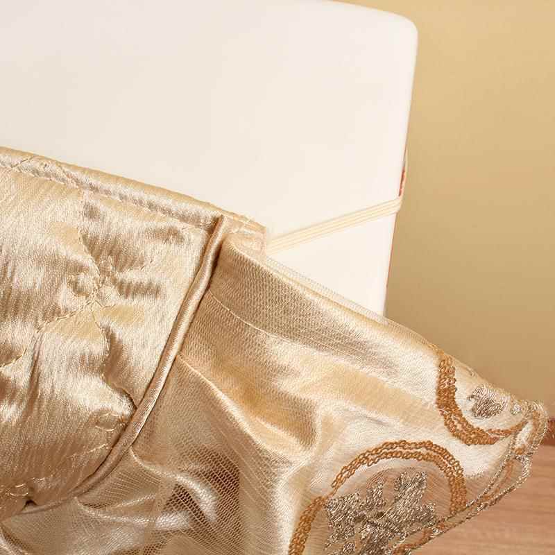 欧式马桶三件套 布艺蕾丝马桶套 加厚坐便式坐垫马桶垫拉链款 - 图2