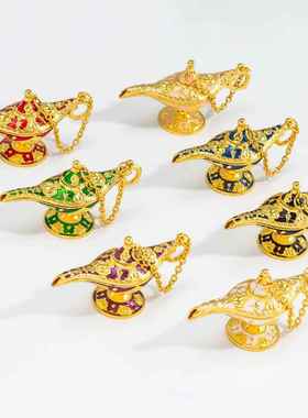 阿拉丁神灯新款特小号大号都有金属许愿灯艺术摆件复古欧式工艺品