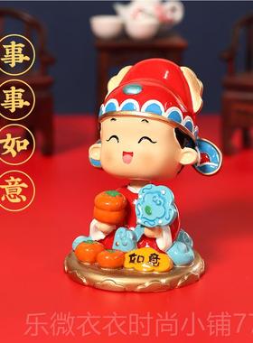 新款金榜题中高名考逢考必过状元学创意摇头品树脂生小饰桌面汽车