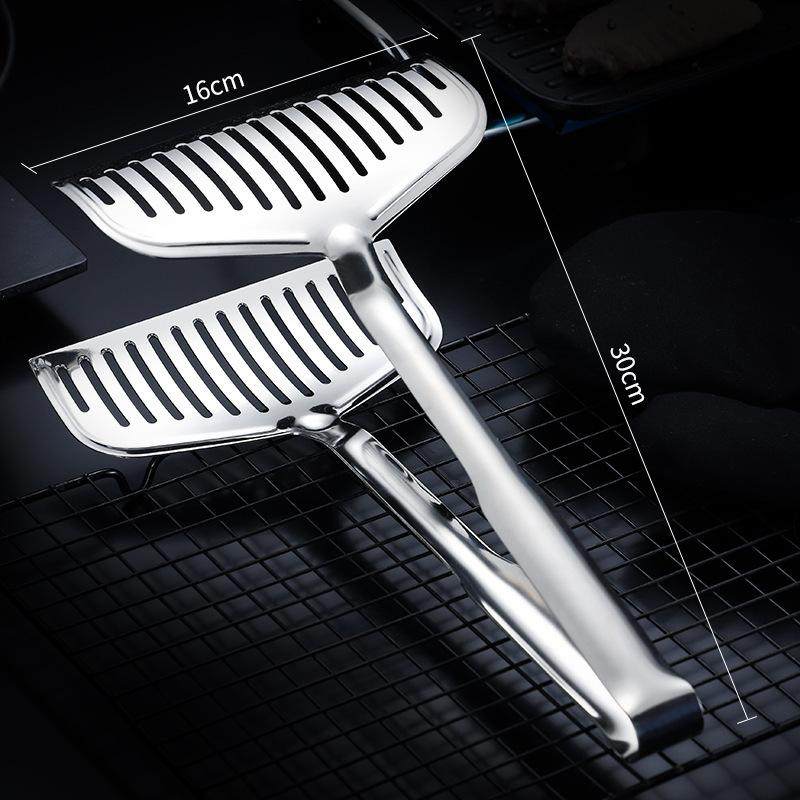 不锈钢煎鱼夹子多功能翻鱼铲子煎炸煎夹铲大号加厚牛排煎铲食品夹,淘宝优惠券,粉丝福利购,淘宝优惠卷