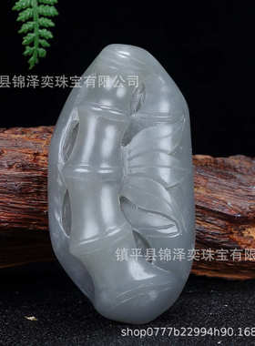 和田玉件手把竹节竹天然款玉石厂家直销批发竹子男女青报平安花籽