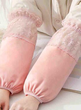 【新款正品】长款羽绒服专用袖套女蕾丝套袖成人上班工作防脏护袖