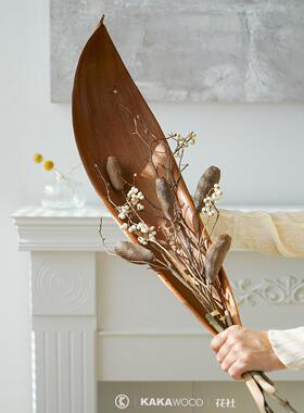 可可叶天然干干饰燥花艺高级真插花摆花件花装ZQW家居民宿装饰客