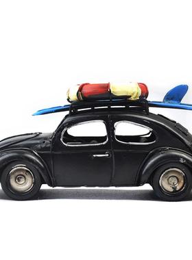 迷你甲壳虫汽车模型复古铁艺家居创意礼品摆件