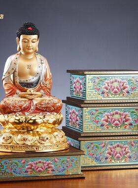 佛像底座加高增高佛台圆形观音佛垫底座莲花底托 托供佛财神爷佛