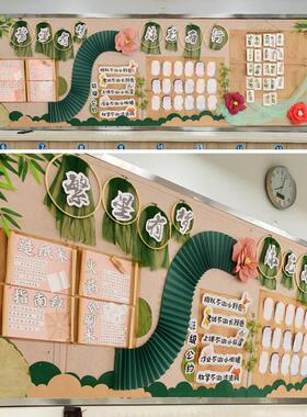 立体中式国风墙面壁饰贴幼儿园小学展示栏黑板报组合文化环创材料