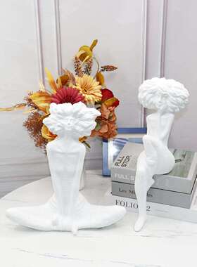 件约人物雕塑摆创意电视柜爱女孩可装简饰卷发少女品北欧现代样板