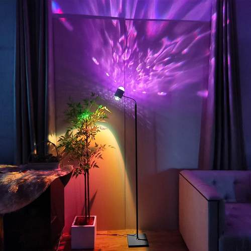 新款双头分叉日落水波纹氛围灯网红直播专用背景夕阳红水纹落地灯 - 图3