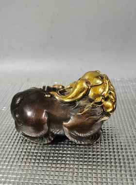 古玩貔貅摆件一对家居客厅玄关铜器开业礼品仿古收藏工艺品