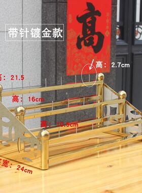 不锈钢蜡烛座带针款蜡烛台架子供佛烛台寺庙佛堂潮汕插竹签香烛座
