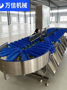 重量分选机 料盒式水产海鲜水果分级机 火龙果土豆称重分拣机