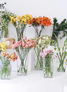 醒花桶专用塑料小号法式加厚北欧复古插花花瓶落地圆形创意鲜花干
