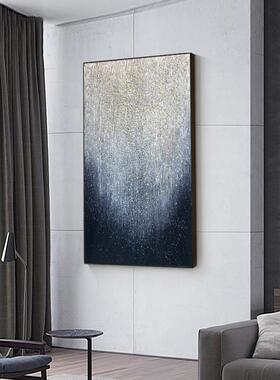 手绘油画星空闪耀现代轻奢玄关背景墙装饰画饭厅走廊客厅金箔挂画