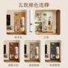 Solid wood entrance hole board storage rack full-length mirror integrated custom porch storage blocking meter box full-length mirror