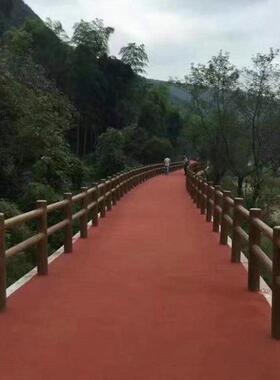 仿木水泥防护栏木纹扶手公园景观河道栏杆仿树皮石栏杆户外