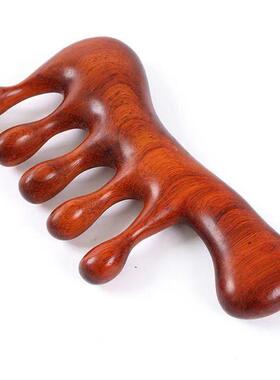 紫檀木檀木按摩梳头部经络按摩头部经络木质梳子