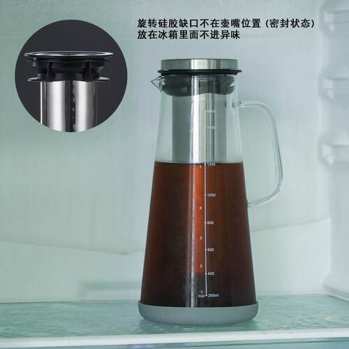 手冲玻璃冷萃咖啡壶冷泡冰滴壶咖啡分享壶玻璃冷萃杯咖啡壶滤网 - 图1