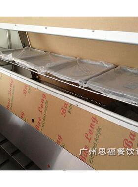 2*4台式两层四盘保温柜汉堡店双向取餐柜蛋挞炸鸡熟食陈列展示柜