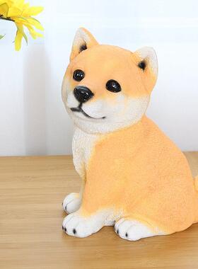 彷真柴犬摆件可爱动物小狗秋田犬客厅电视柜玄关装饰店铺房间布置