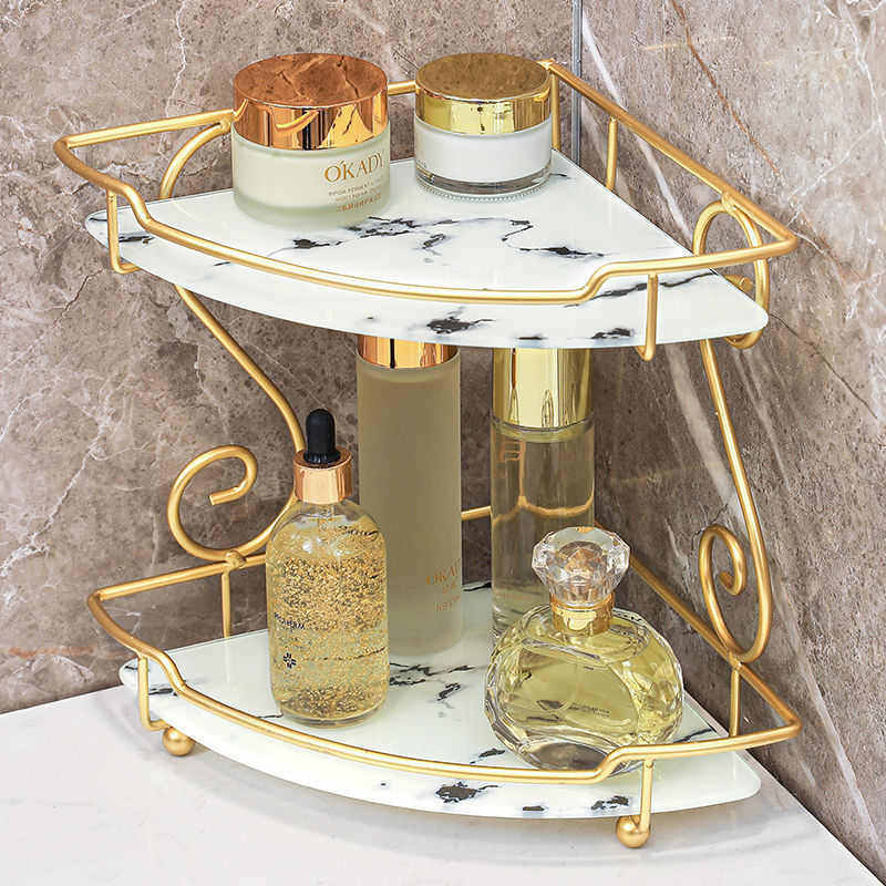 H2h多层三角置物架墙角扇形浴室放置架轻奢风卫生间洗漱台收纳架,淘宝优惠券,粉丝福利购,淘宝优惠卷