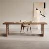 Carefully selected solid wood suspended desk, living room log large board table, medieval study room calligraphy table, hole board long desk